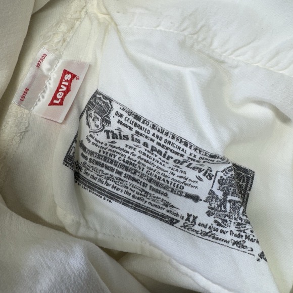 Vintage Levis 501 Jeans Mens 36x36 White Denim Button Fly Straight Leg USA - Picture 3 of 13